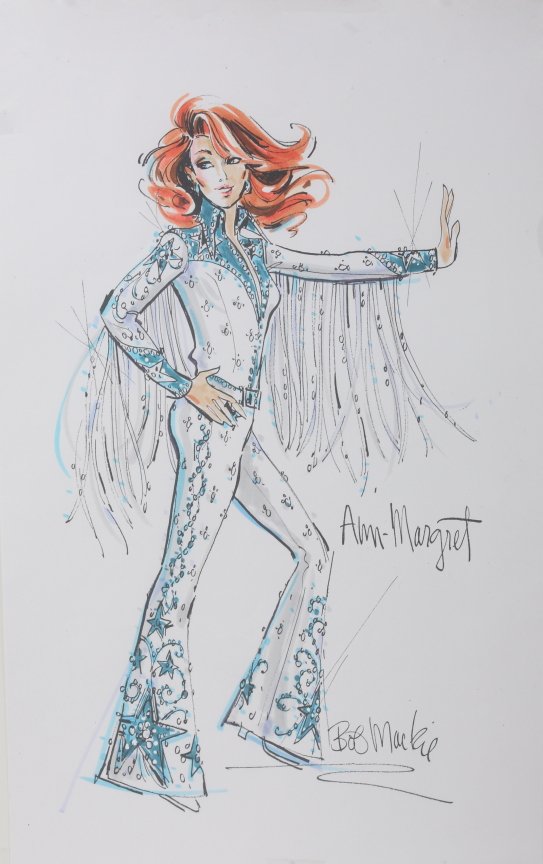 BOB MACKIE DESIGN SKETCH FOR ANN-MARGARET