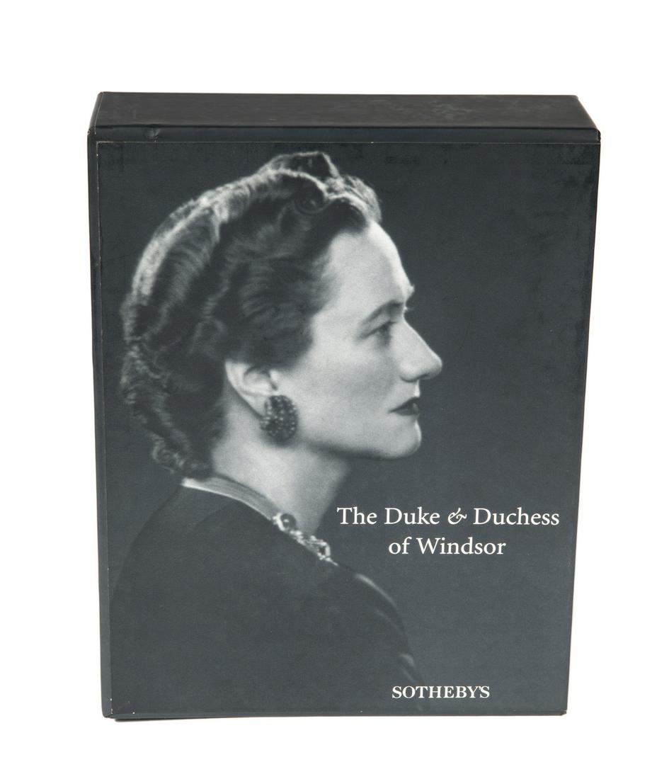 DUKE AND DUCHESS OF WINDSOR SOTHEBY'S 1997 CATALOGUE: A three volume softcover set with slipcase. From the auction at Sotheby's, New York September 11 13, 1997. 12 by 9 3/8 inches Fine Art