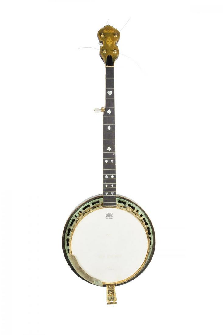 SHO-BUD BANJO: A 1970Õs Sho-Bud five-string banjo with fingerboard inlays. Comes with a hard-shell case. Rock 'N' Roll