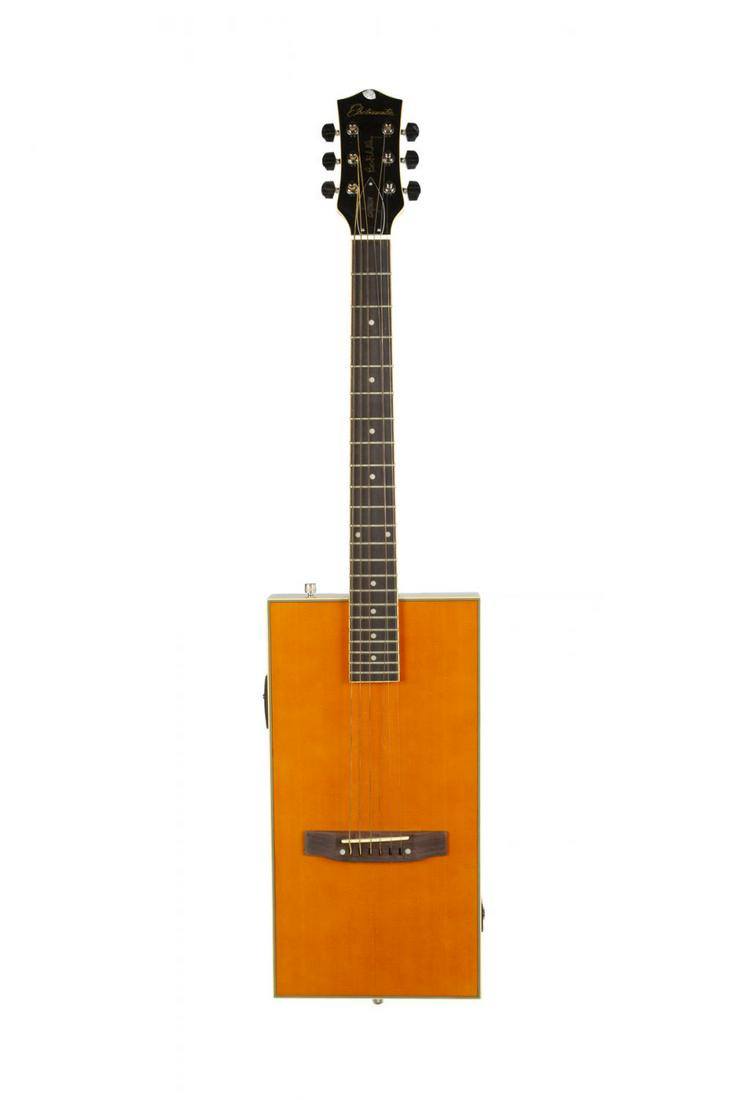 GRETSCH BO DIDDLEY G 2820 GUITAR: A Gretsch G 2820 Bo Diddley hollow body acoustic electric guitar, spruce top, one pickup, dot inlays and no case. Rock 'N' Roll