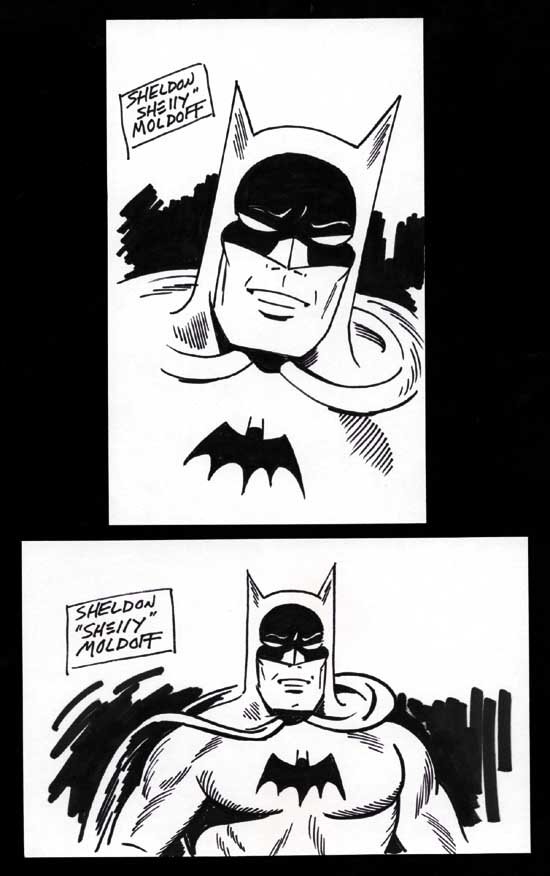 Sheldon Moldoff Original Batman Sketch Lot