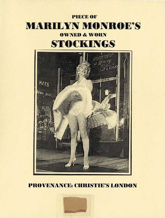 Marilyn Monroe Rare Worn Artifact