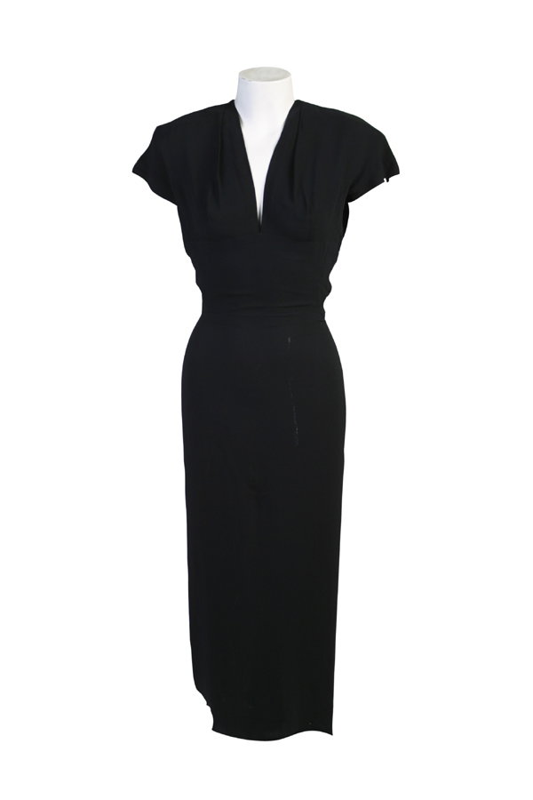 Marilyn Monroe Style Black Cocktail Midi Dress - Florence main image 1