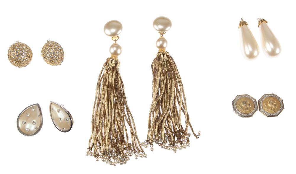 JEAN KASEM VINTAGE COSTUME EARRINGS, INCLUDING YVES SAINT LAURENT (1 of 1)