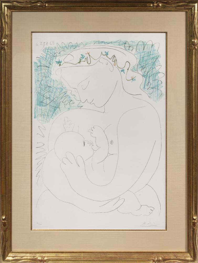 PABLO PICASSO SIGNED "MATERNITE" PRINT (1 of 3)