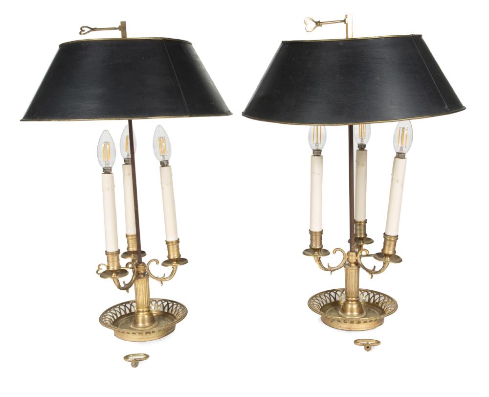 JEAN AND CASEY KASEM PAIR OF BOUILLOTTE TABLE LAMPS (1 of 1)