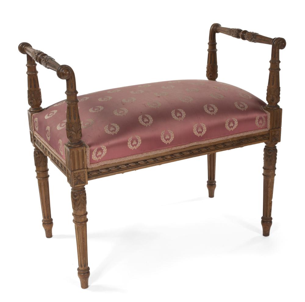 JEAN AND CASEY KASEM NAPOLEON III STYLE WINDOW SEAT BENCH (1 of 1)