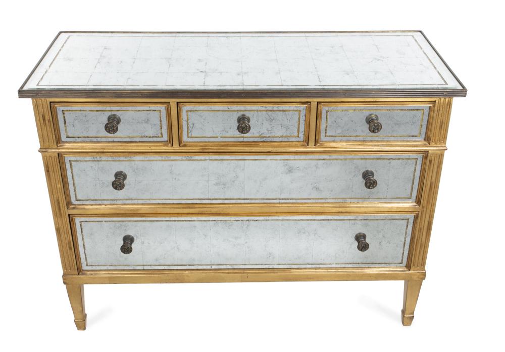 JEAN AND CASEY KASEM HOLLYWOOD REGENCY STYLE MIRRORED CHEST (1 of 1)