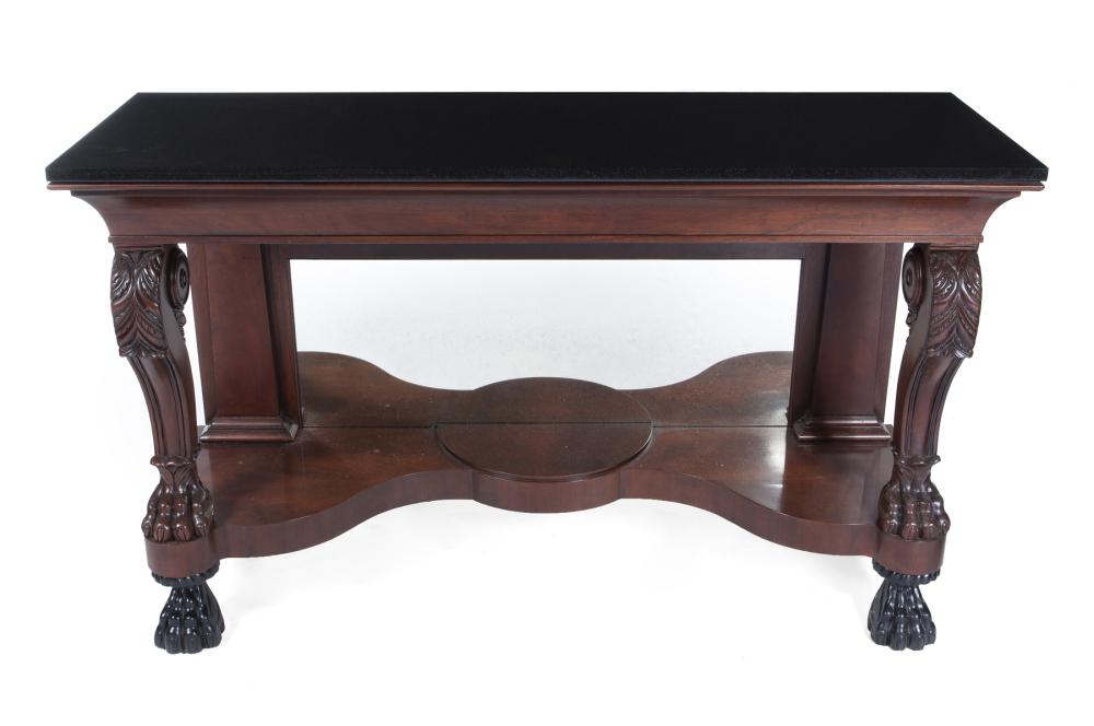 JEAN AND CASEY KASEM RALPH LAUREN MAHOGANY BEDFORD SOFA CONSOLE TABLE (1 of 2)