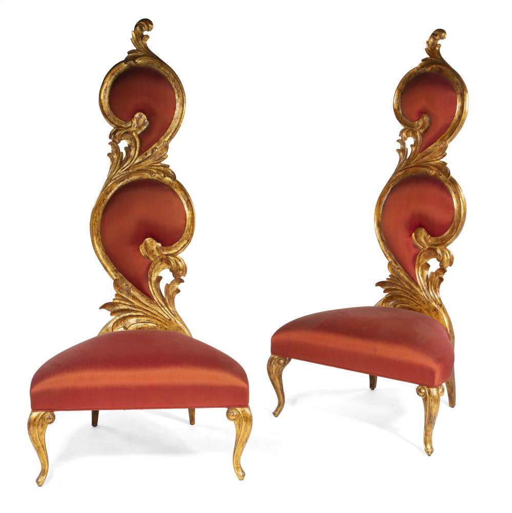 JEAN AND CASEY KASEM PAIR OF CHRISTOPHER GUY "FLAME" THRONE CHAIRS (1 of 1)