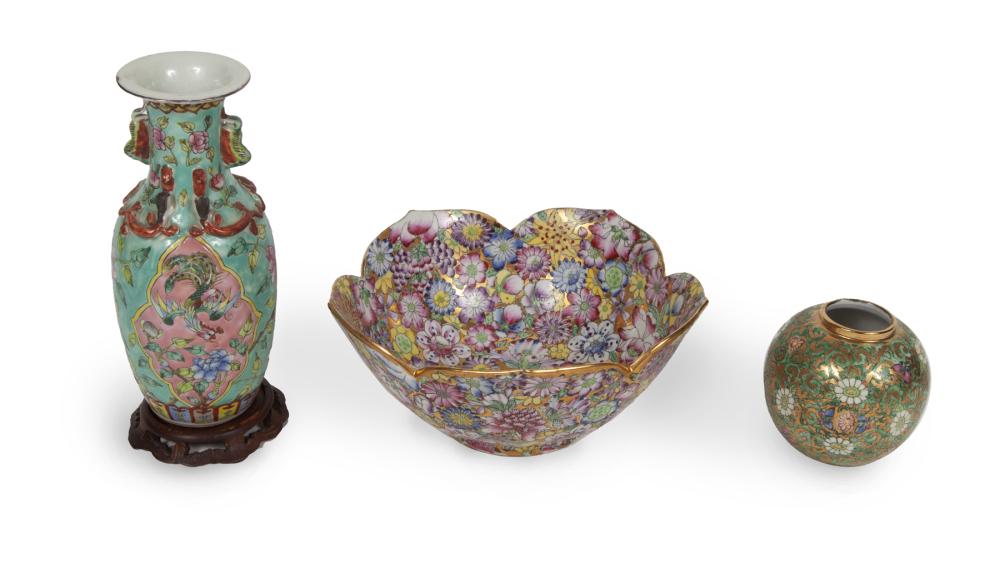 JEAN AND CASEY KASEM THREE ASIAN PORCELAIN VESSELS (1 of 1)