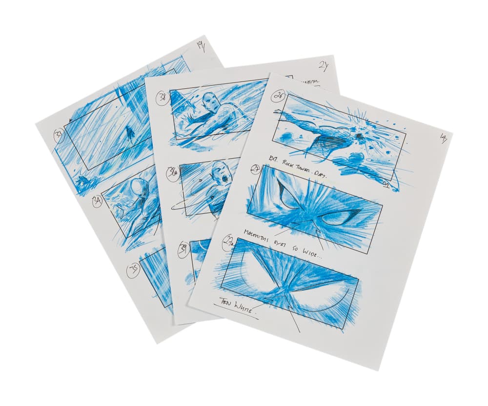 THOR - THE DARK WORLD | ORIGINAL THOR AND MALEKITH BATTLE STORYBOARD ILLUSTRATIONS (1 of 4)