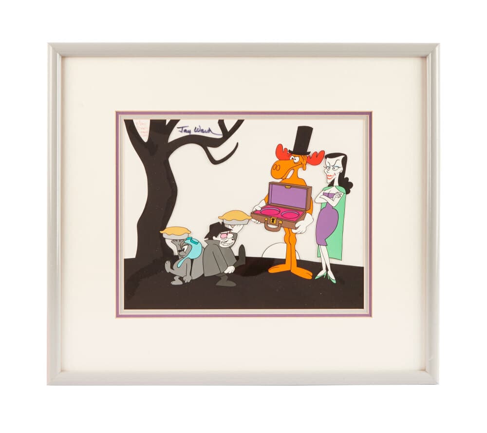 THE ADVENTURES OF ROCKY AND BULLWINKLE AND FRIENDS | JAY WARD SIGNED LIMITED EDITION ANIMATION CEL (1 of 3)