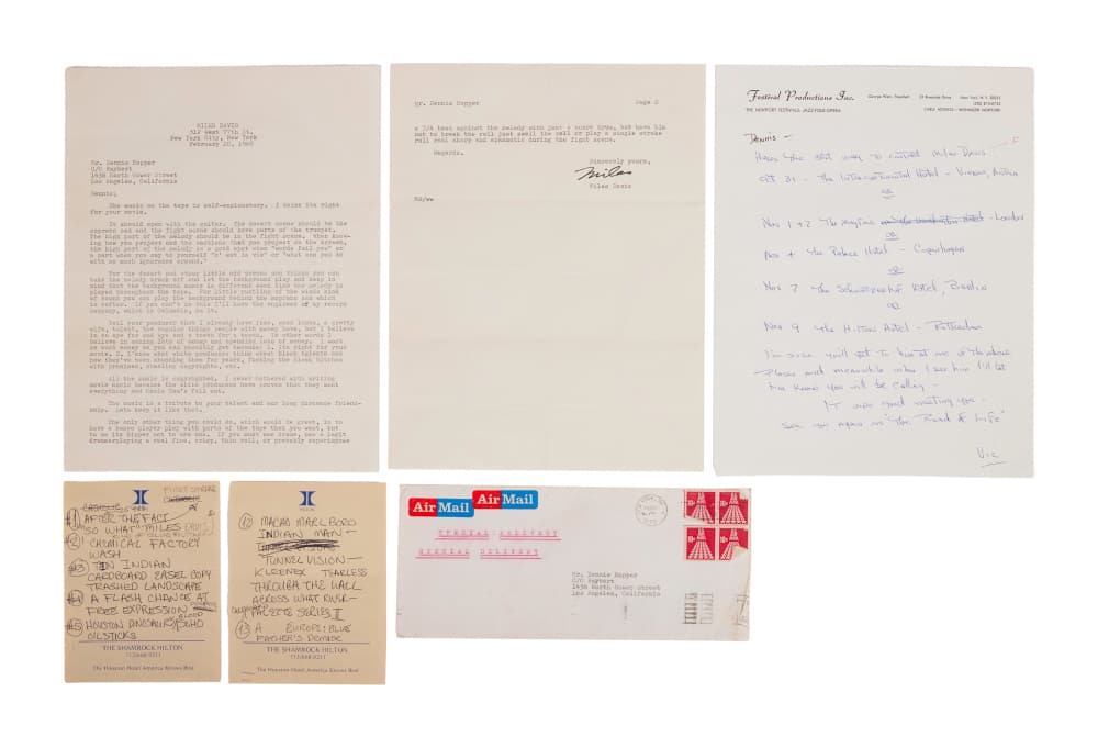 DENNIS HOPPER | MILES DAVIS SIGNED "EASY RIDER" SOUNDTRACK LETTER (1 of 4)