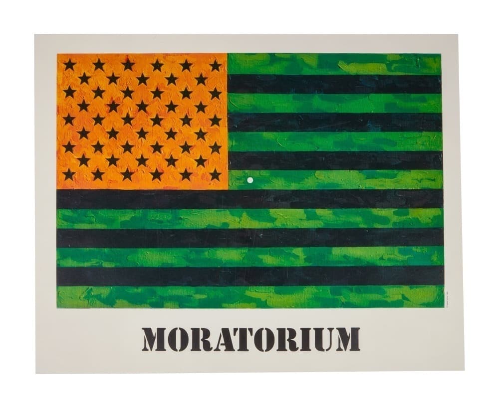 DENNIS HOPPER | 1969 JASPER JOHNS "MORATORIUM" POSTER (1 of 3)