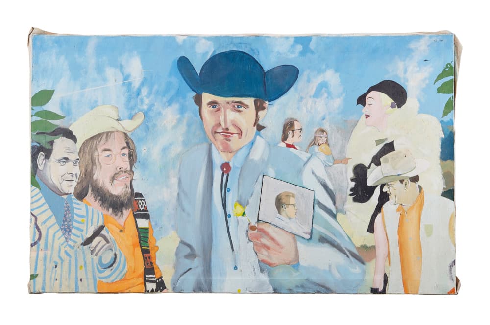 DENNIS HOPPER | INSCRIBED MICHAEL MURPHY PORTRAIT PAINTING (1 of 3)