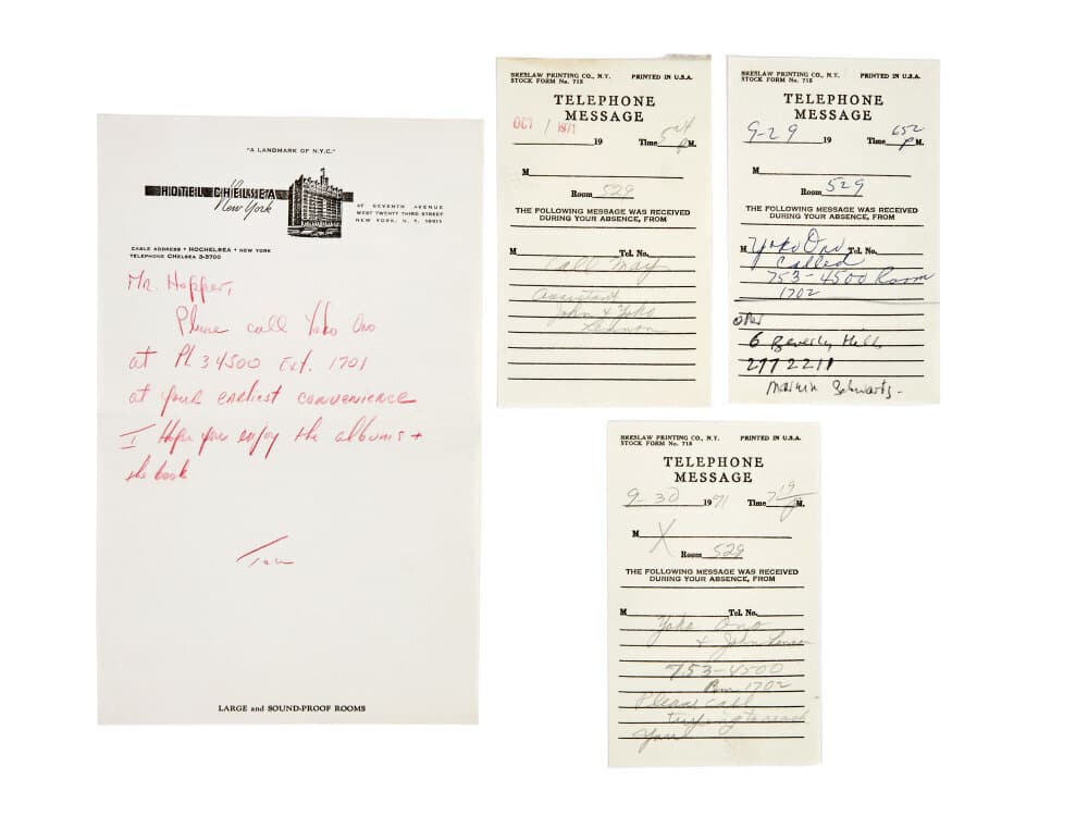 DENNIS HOPPER | YOKO ONO AND JOHN LENNON TELEPHONE MESSAGES (1 of 2)