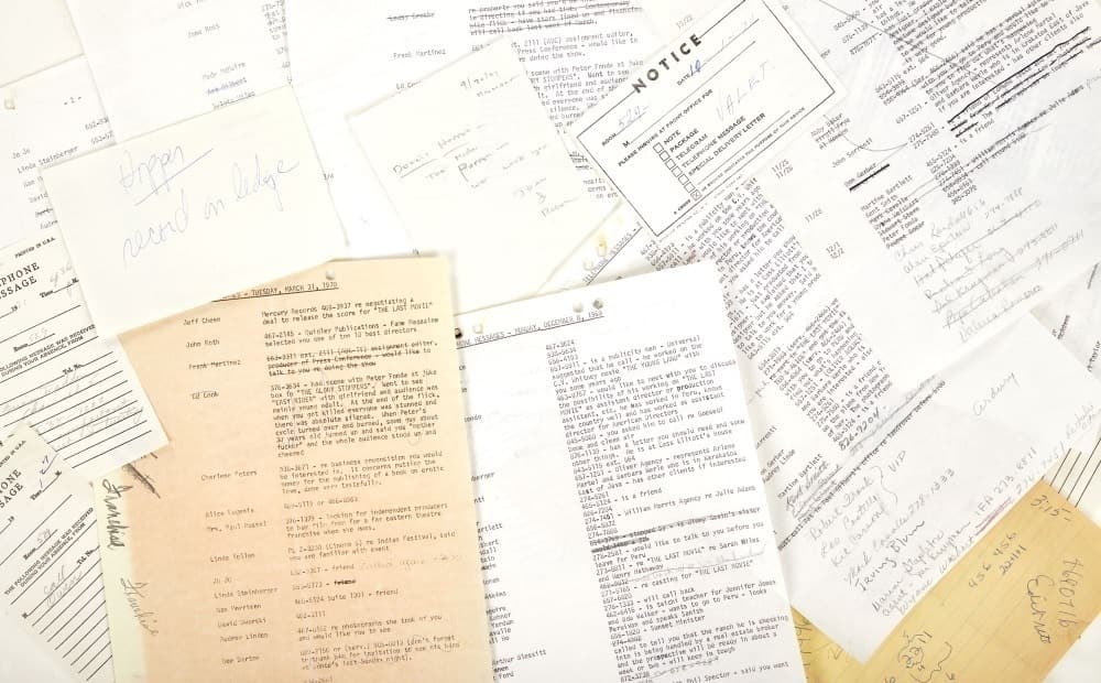 DENNIS HOPPER | TELEPHONE MESSAGE EPHEMERA (1 of 1)