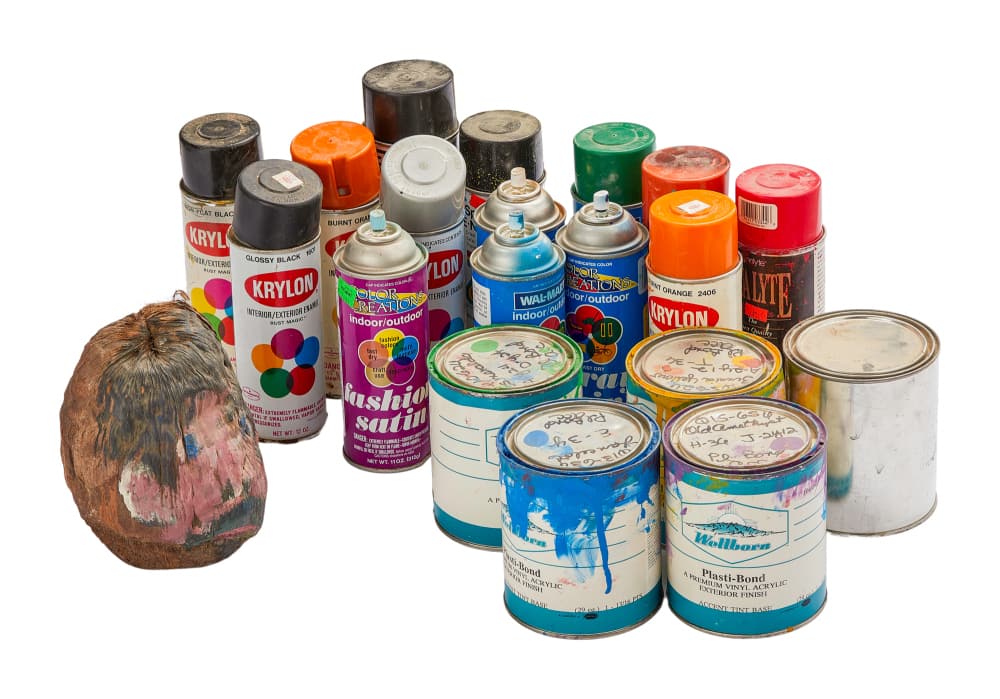 DENNIS HOPPER | ACRYLIC AND SPRAY PAINT CANS (1 of 4)