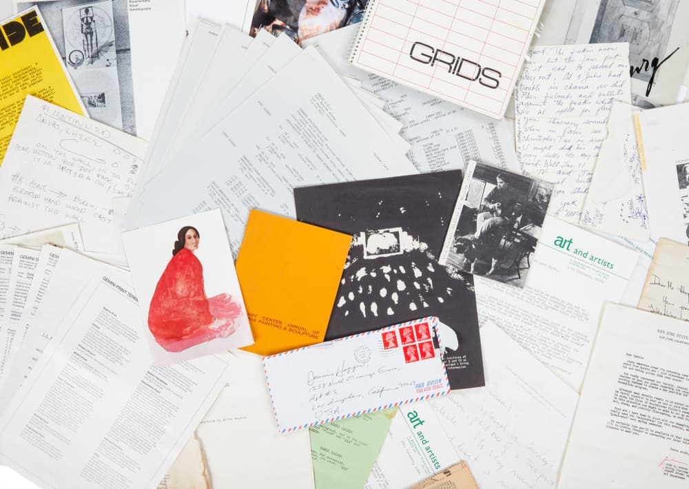 DENNIS HOPPER | ART-RELATED CORRESPONDENCE: A collection of art-related correspondence related to Dennis Hopper, circa 1960s-'90s. Included are invoices concerning Hopper's loan of his artwork to galleries and museums for exhibition, correspond