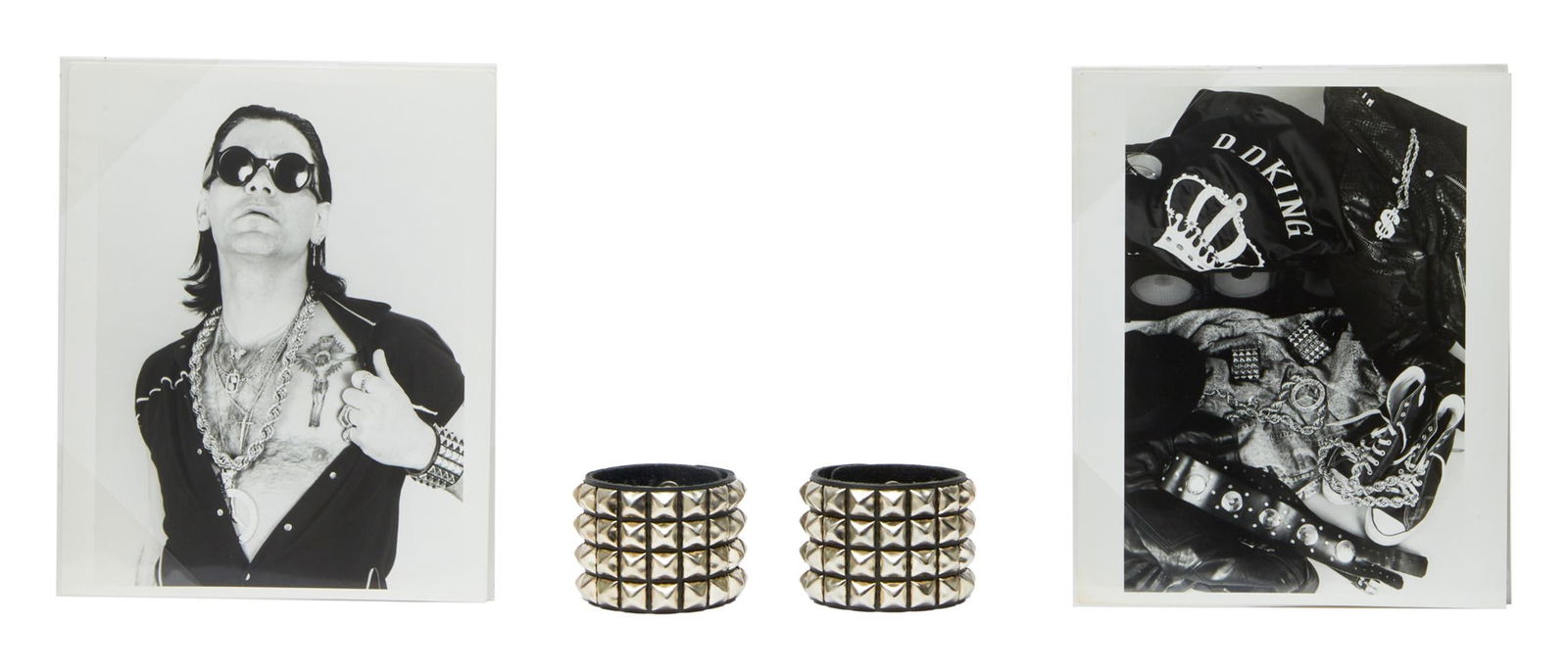 DEE DEE KING | PHOTO SHOOT-WORN SPIKED LEATHER WRIST CUFFS (WITH PHOTOS) (1 of 6)