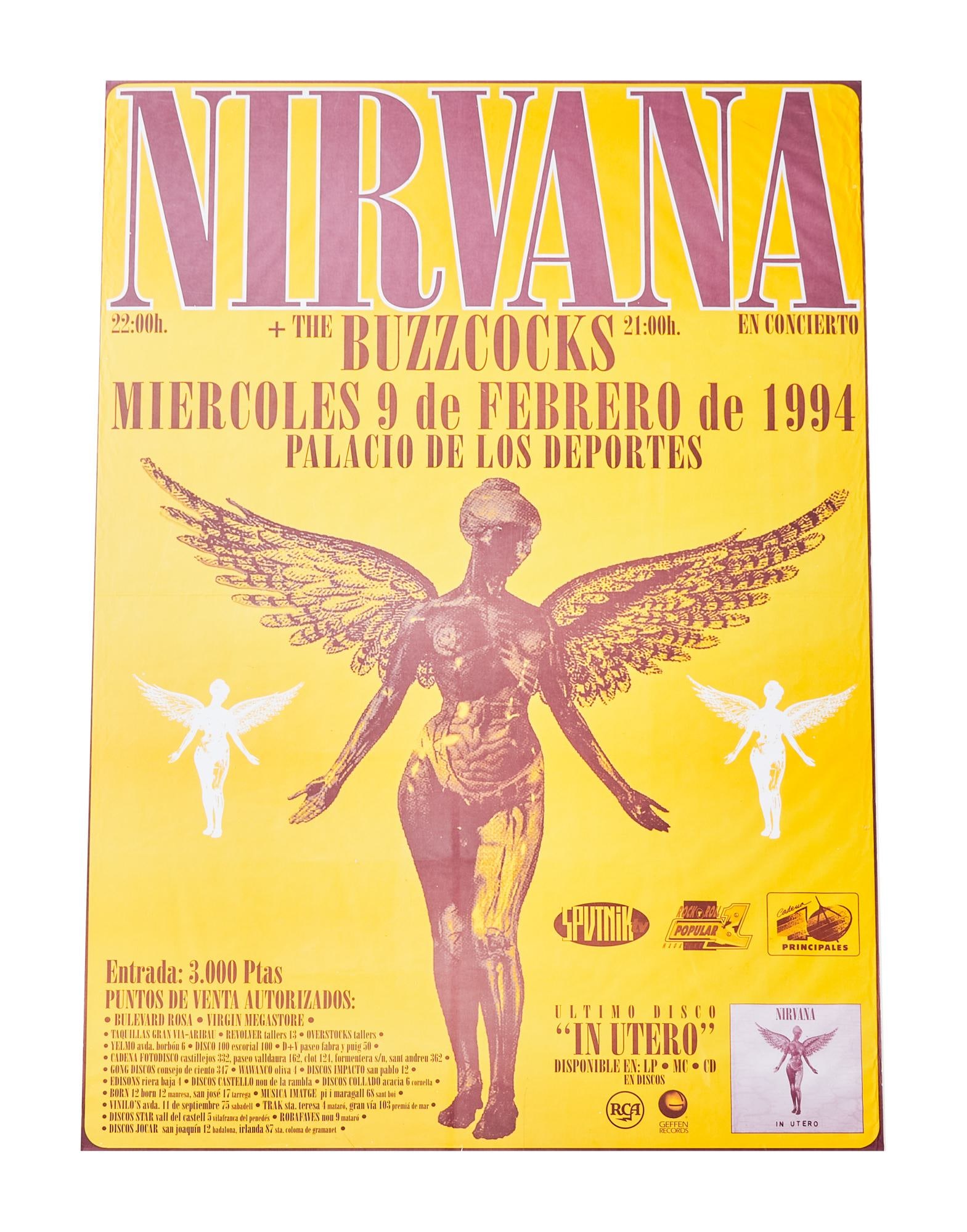 NIRVANA | 1994 BARCELONA CONCERT POSTER (C) (1 of 1)