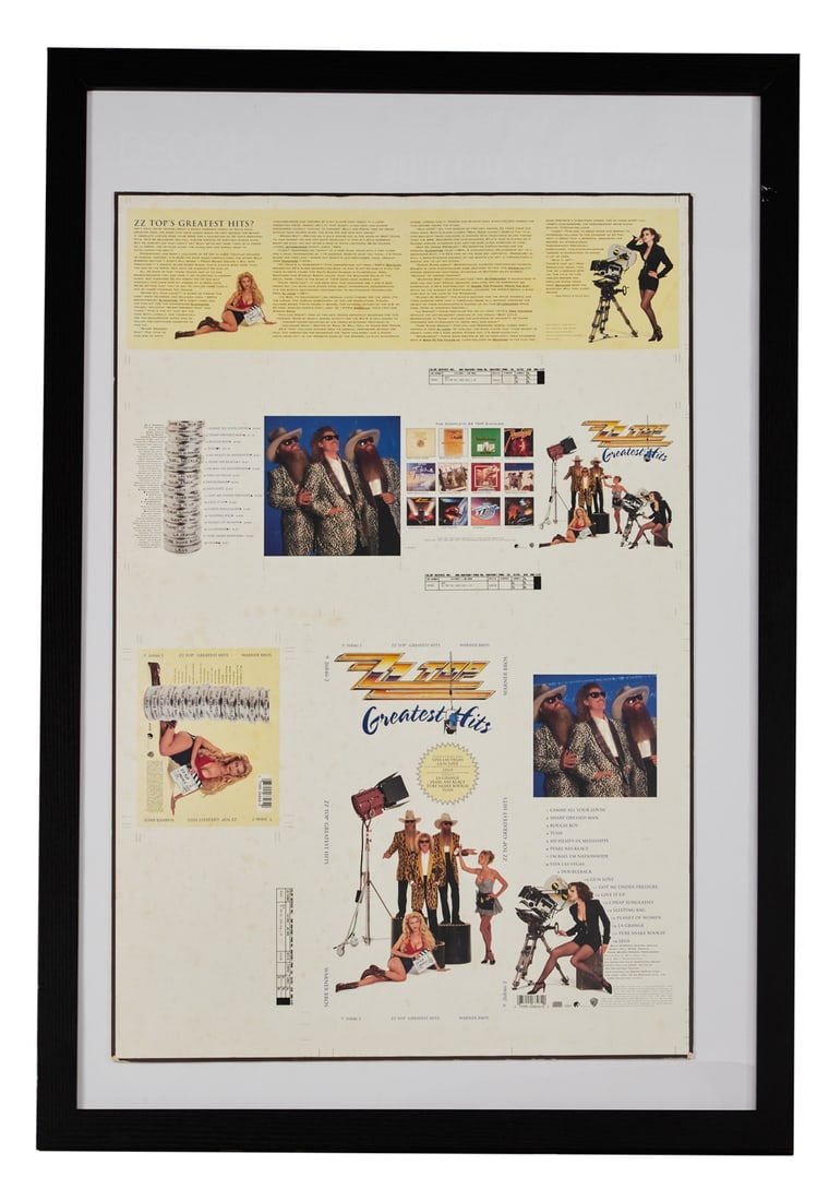 ZZ TOP | DUSTY HILL 1992 GREATEST HITS ARTWORK PROOF (1 of 2)