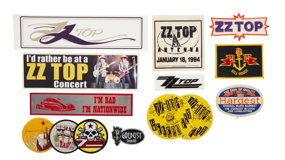 ZZ TOP | DUSTY HILL BRANDED PATCHES AND STICKERS (1 of 1)