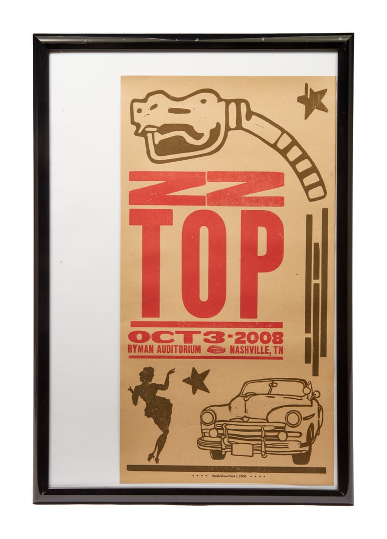 ZZ TOP | DUSTY HILL 2008 HATCH SHOW PRINT POSTER (1 of 2)