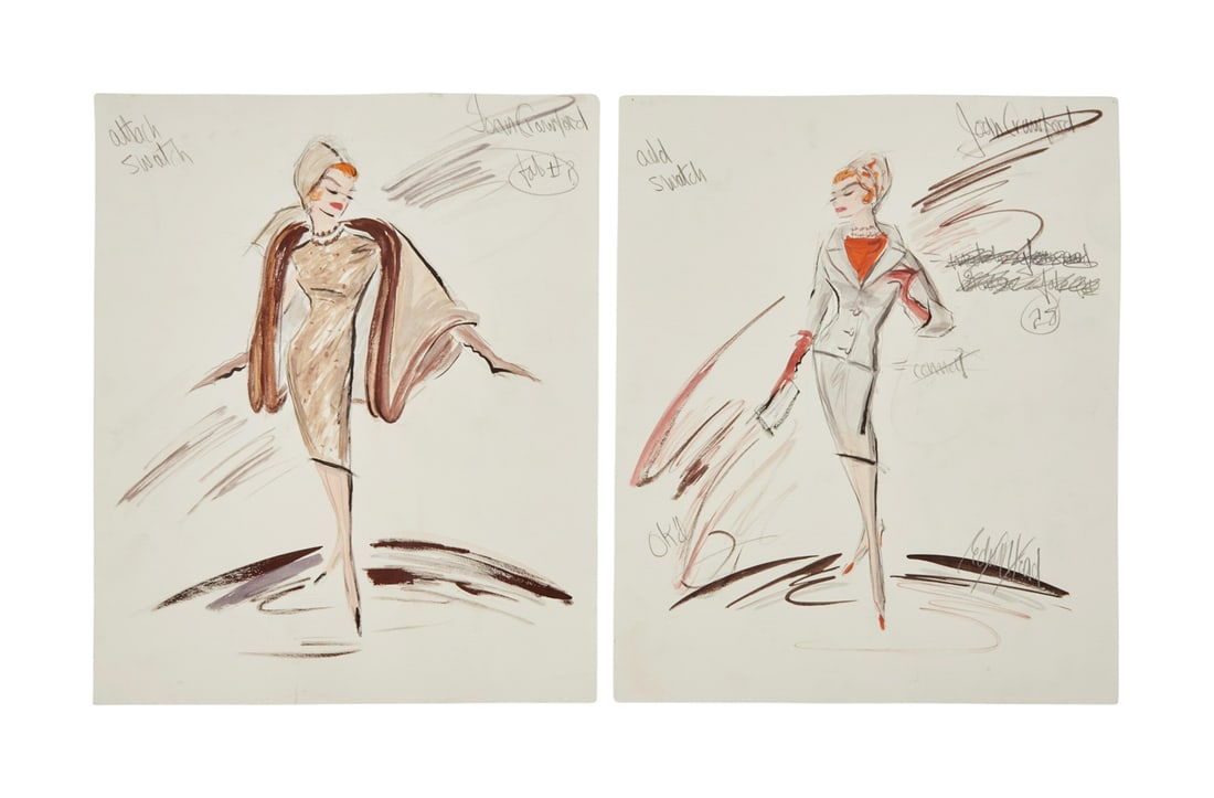 Joan Crawford | Edith Head Fashion Illustrations (1 of 6)