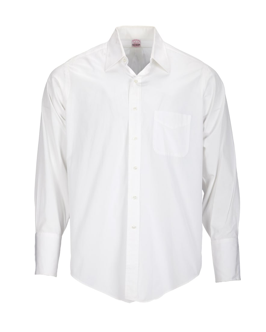 The Birdcage | Robin Williams "Armand Goldman" Shirt (With DVD): A button-down dress shirt and trousers as worn by Robin Williams as Armand Goldman in the comedy The Birdcage (United Artists, 1996), starring Williams and Nathan Lane. The white cotton dres
