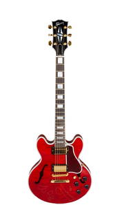 Noel Gallagher | Signed Gibson CS 356 Guitar: A 2021 Gibson CS-356 electric guitar, serial number CS203636, finished in Faded Cherry finish, in original hard case. The smaller-bodied CS-356 features the same appointments as the standard-size