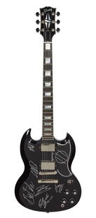 I Prevail | Signed Gibson SG Custom VOS Guitar: A 2022 Gibson SG Custom electric guitar, serial number CS202915, in Ebony finish with Gibson's VOS (Vintage Original Spec) finish package, giving the guitar the look and feel of a gently-used vintage