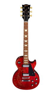 Steve Miller | Signed Gibson Les Paul Studio 1970's Tribute Guitar: A 2012 Gibson Les Paul Studio '70s Tribute electric guitar, serial number 11242166, with chrome hardware, and a Satin Cherry finish, in original hard case. Steve Miller was photographed signing and em