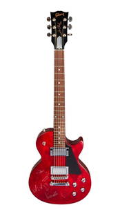 Breaking Benjamin | Signed Gibson Les Paul Studio Guitar: A 2017 Gibson Les Paul Studio electric guitar, serial number 170009775, in Wine Red finish with chrome hardware, matching chrome pickup surrounds and knobs, in gig bag. The guitar is signed on the