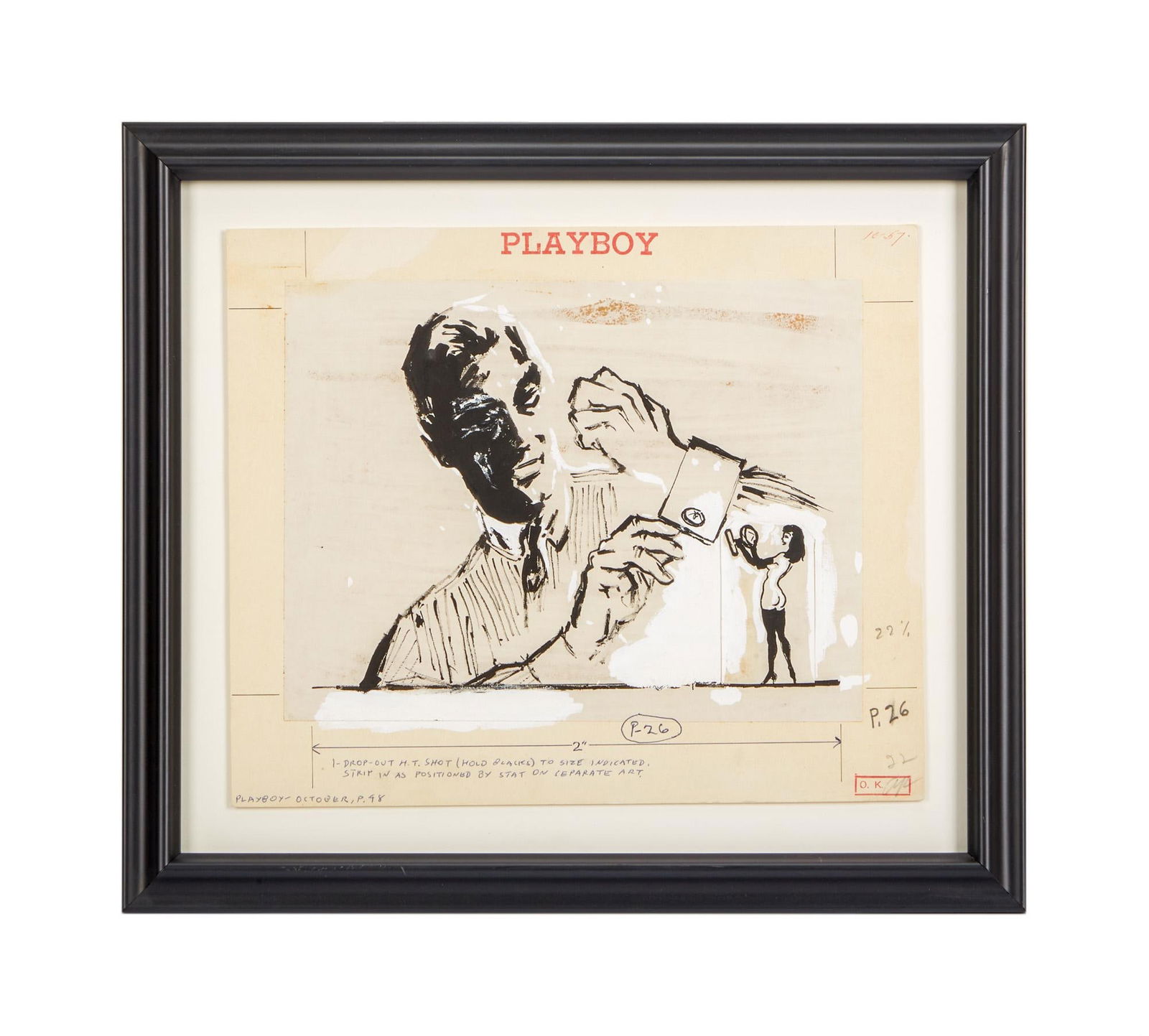 Playboy | LeRoy Neiman Femlin With Cufflinks Drawing (1 of 2)