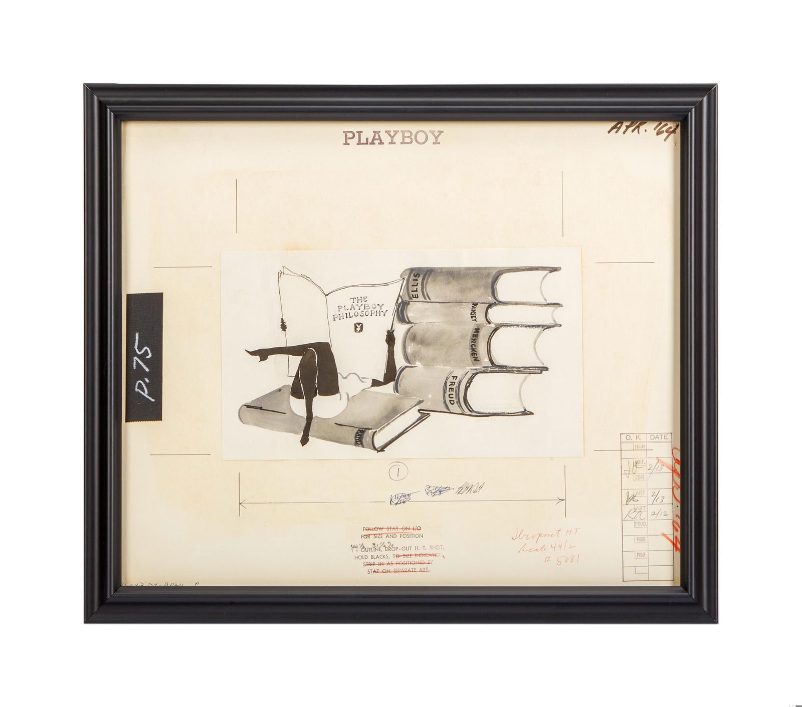 Playboy | LeRoy Neiman Femlin Reading Playboy Philosophy (1 of 1)