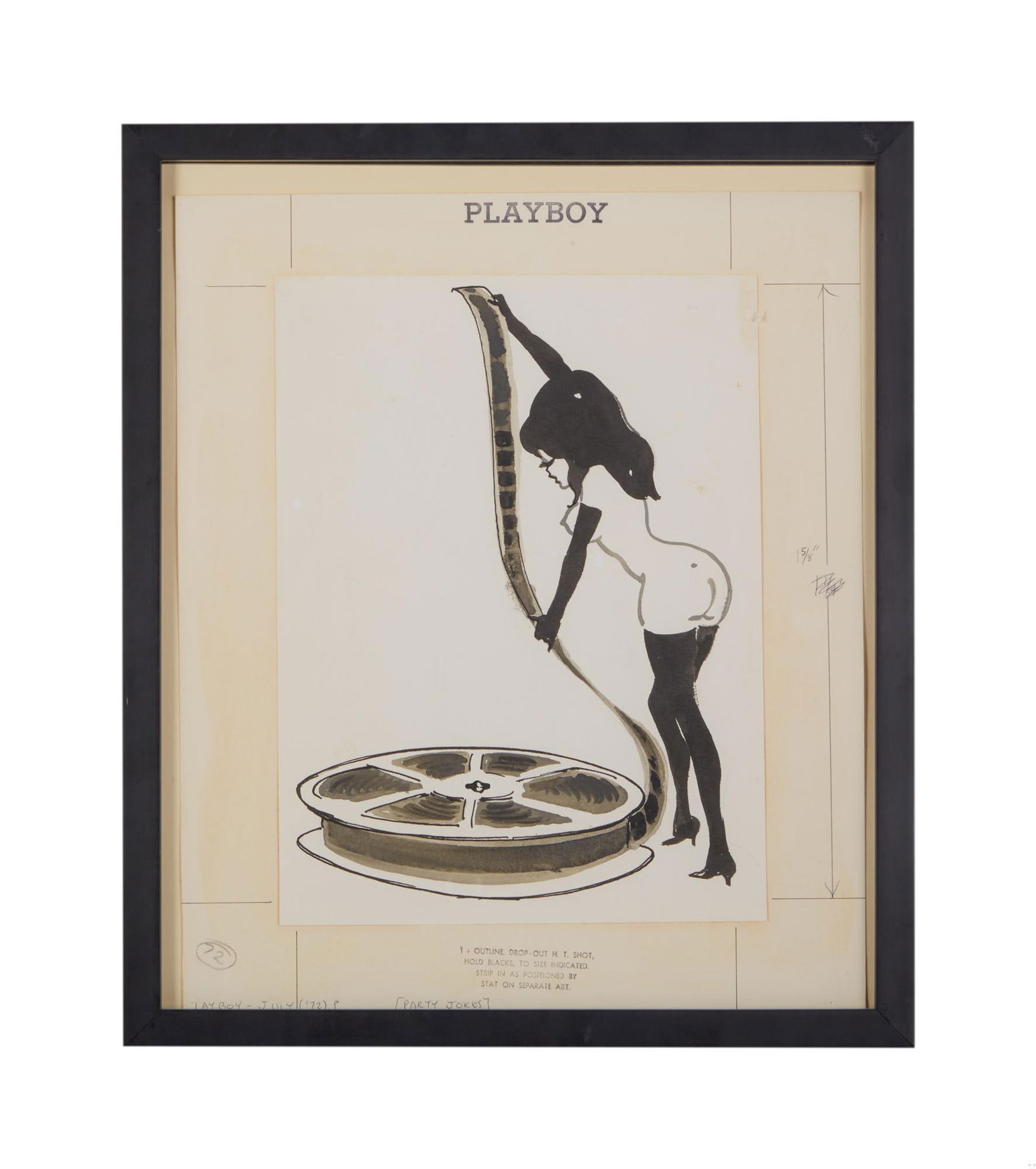 Playboy | LeRoy Neiman Two Femlin With Film Reel Drawings (1 of 4)