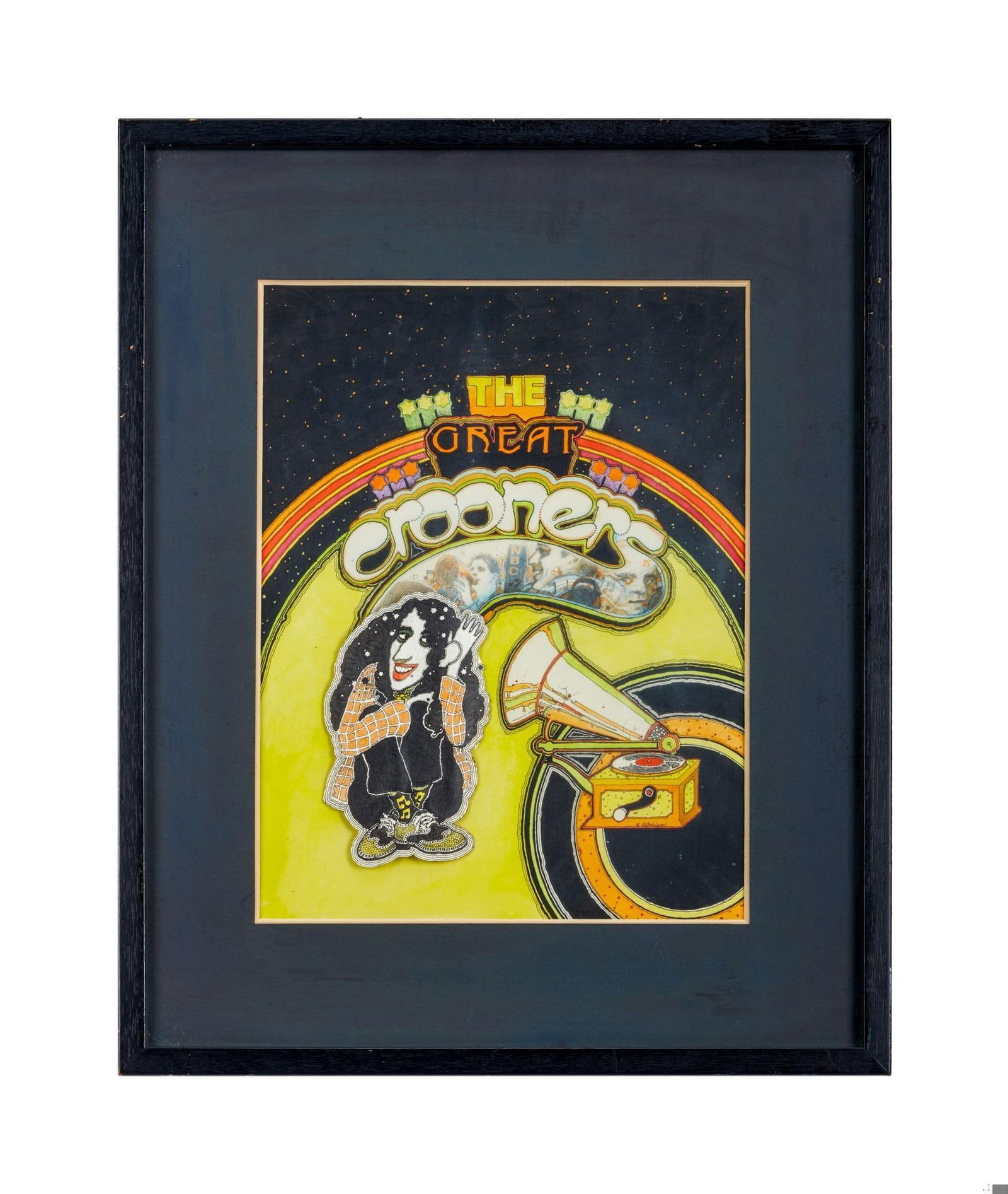 Playboy | Ed Aitchison Great Crooners Mixed Media On Celluloid (1 of 1)