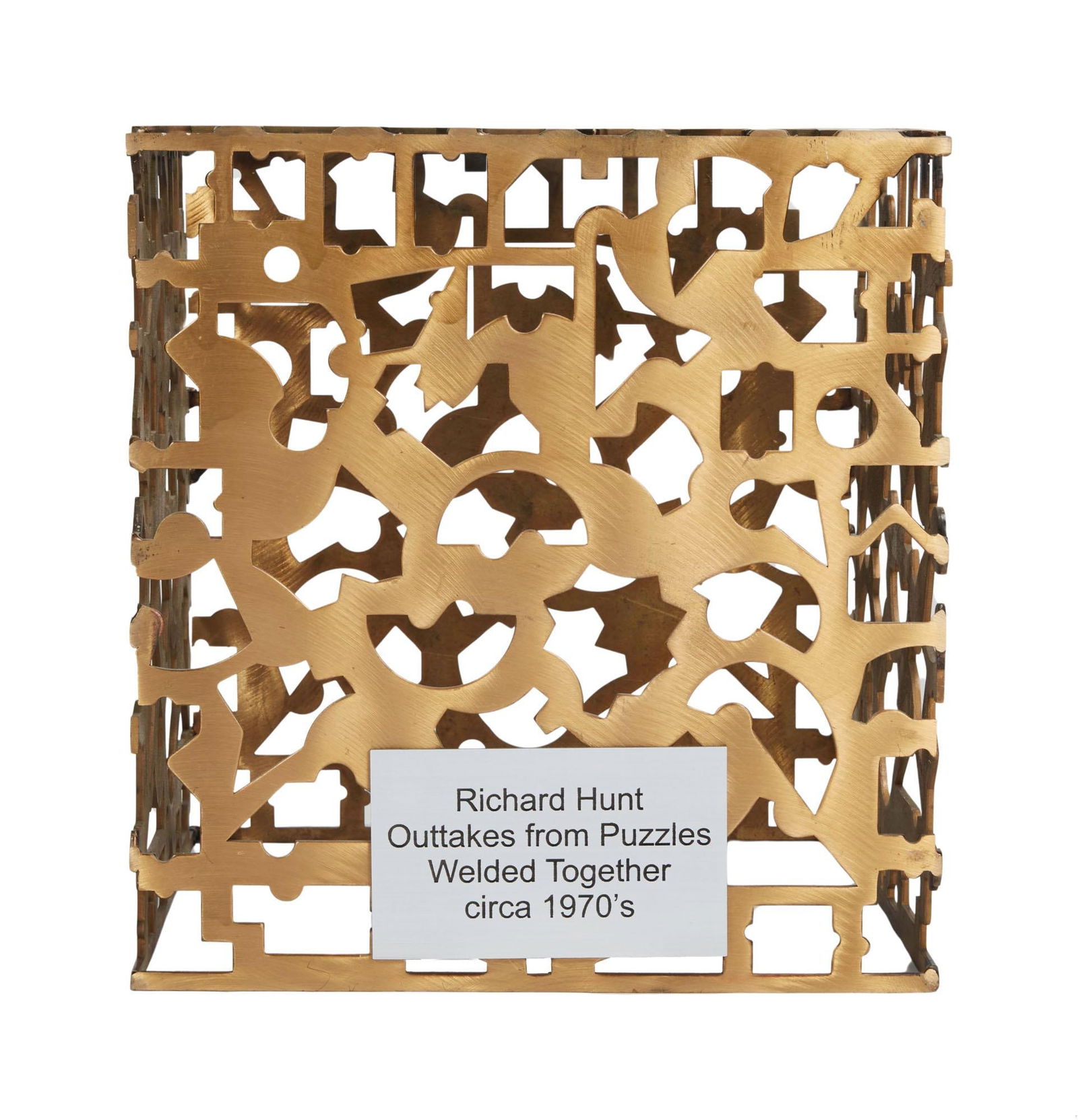 Playboy | Richard Hunt Bronze Puzzles Cube Sculpture (1 of 5)