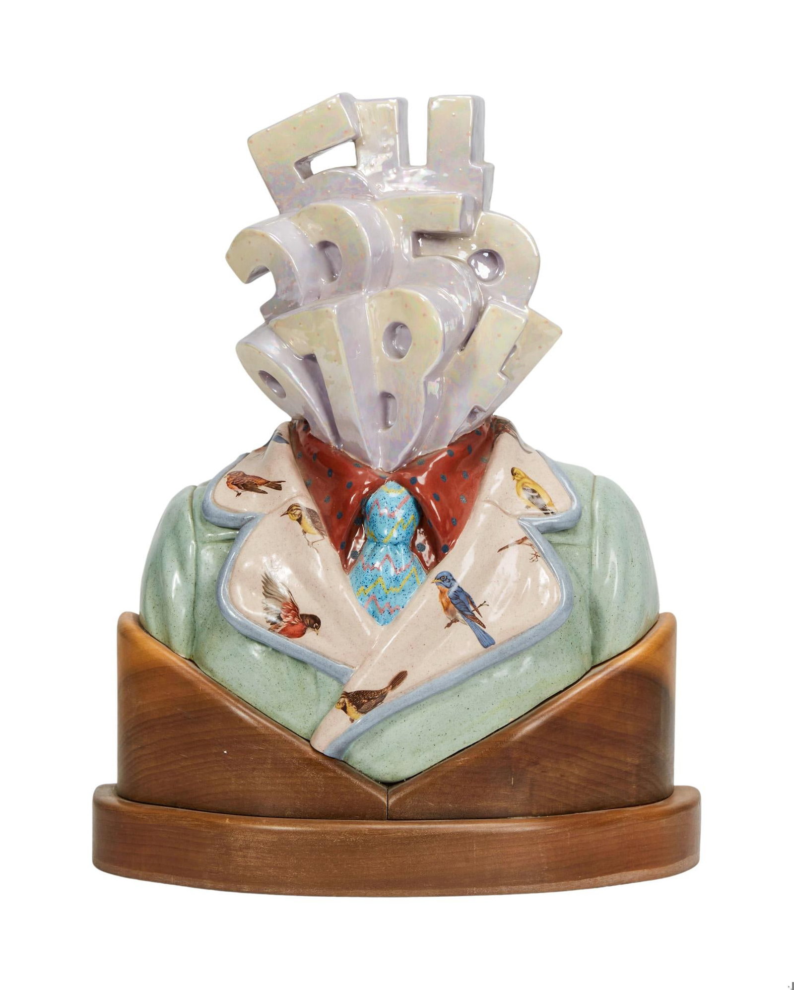 Playboy | Darlyne Murawski Ceramic Sculpture: Darlyne Murawski (American, 20th century) original ceramic sculpture mounted to a wood base. This artwork appeared on page 169 of the September 1974 issue of Playboy magazine for an article by Andrew 