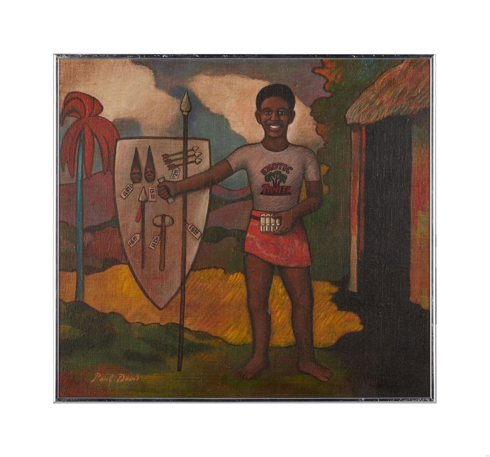 Playboy | Paul Davis Two Sarong Comes From Saks Paintings (1 of 2)