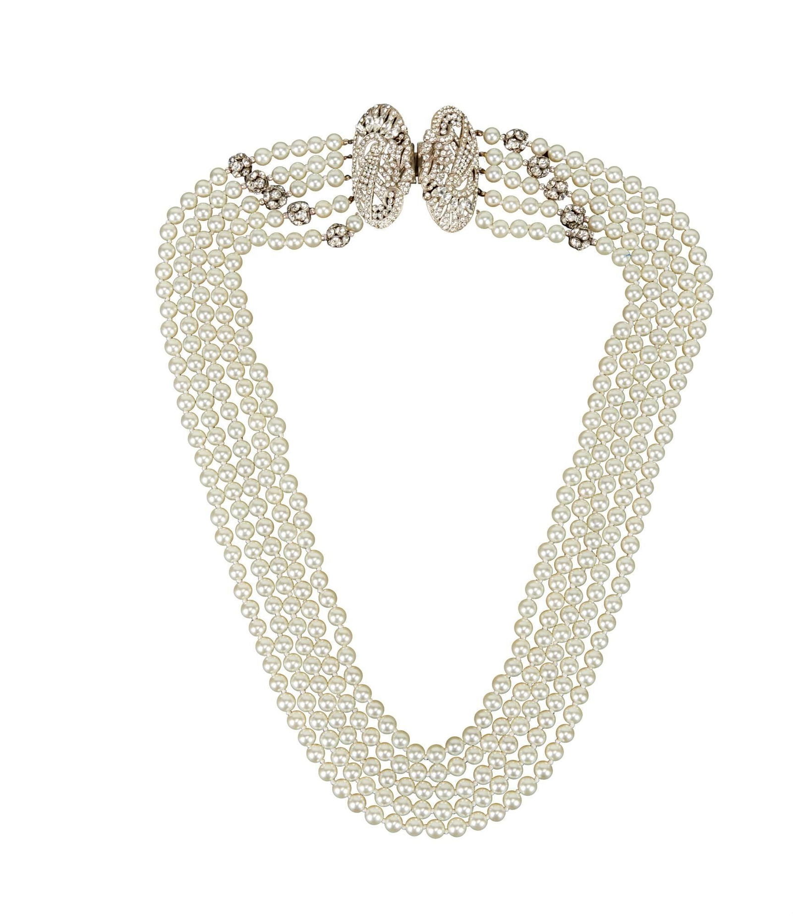 Raquel Welch | 1992 Event-Worn Art Deco Style Faux Pearl Necklace (1 of 4)