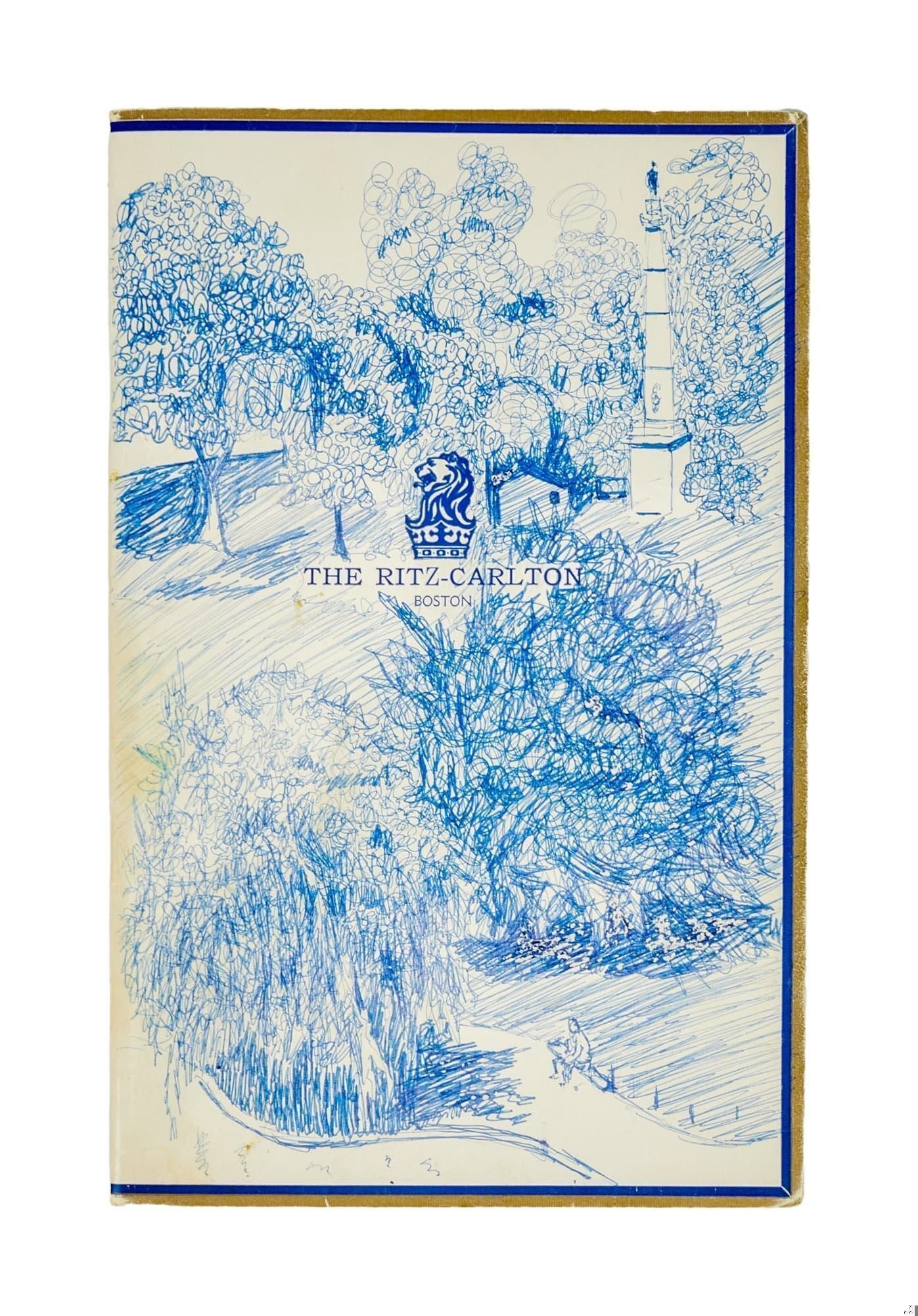 Tony Bennett | Ritz-Carlton Boston Menu With Landscape Sketch (1 of 3)
