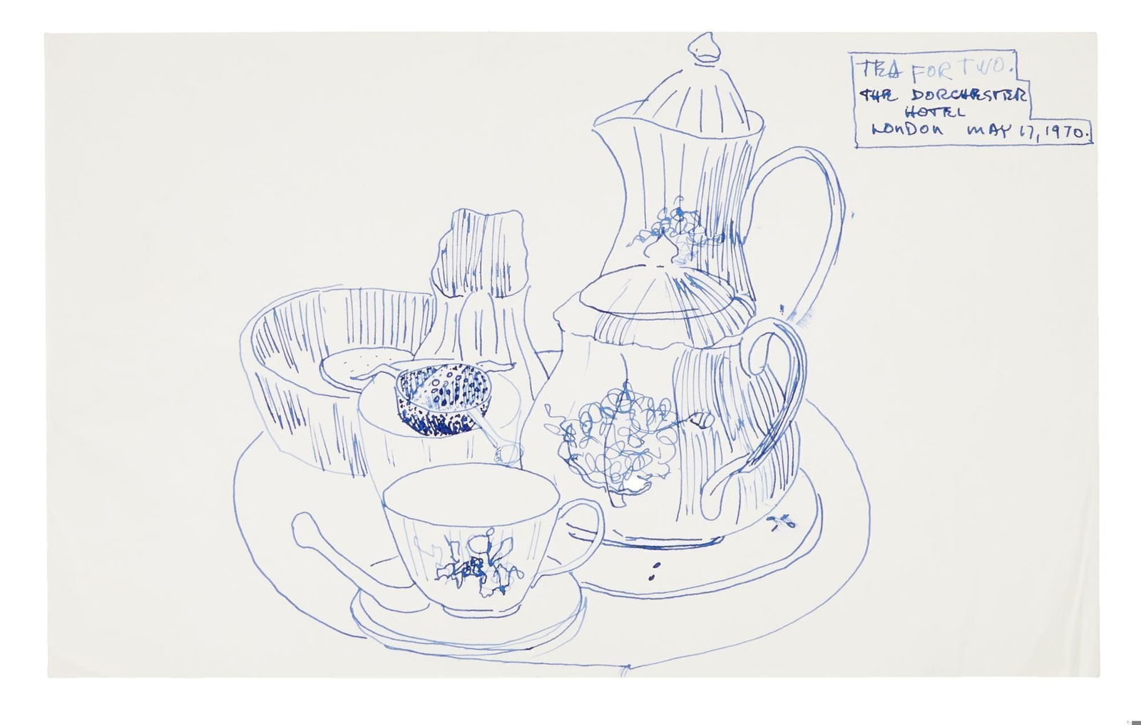 Tony Bennett | Original Tea At The Dorchester Sketch (1 of 2)