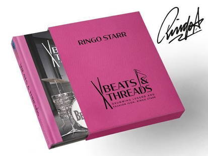 Sir Ringo Starr | Signed "Beats & Threads" Book: A limited edition printing in a slipcase; filled with pages of personal photographs of the drummer's clothing and gear used throughout the years; this book will be personally signed by Ringo to the wi