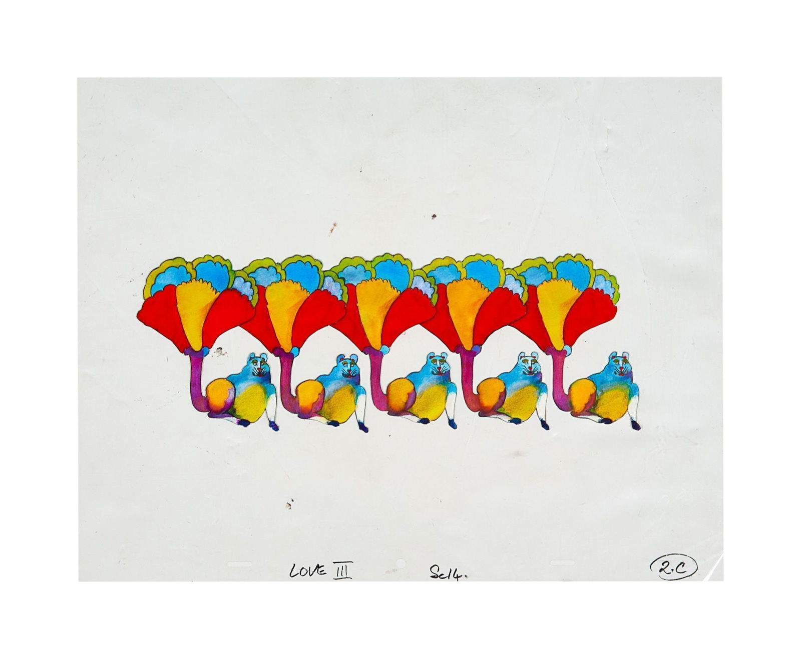 The Beatles | "Yellow Submarine" Flower Cats Animation Cel (1 of 2)