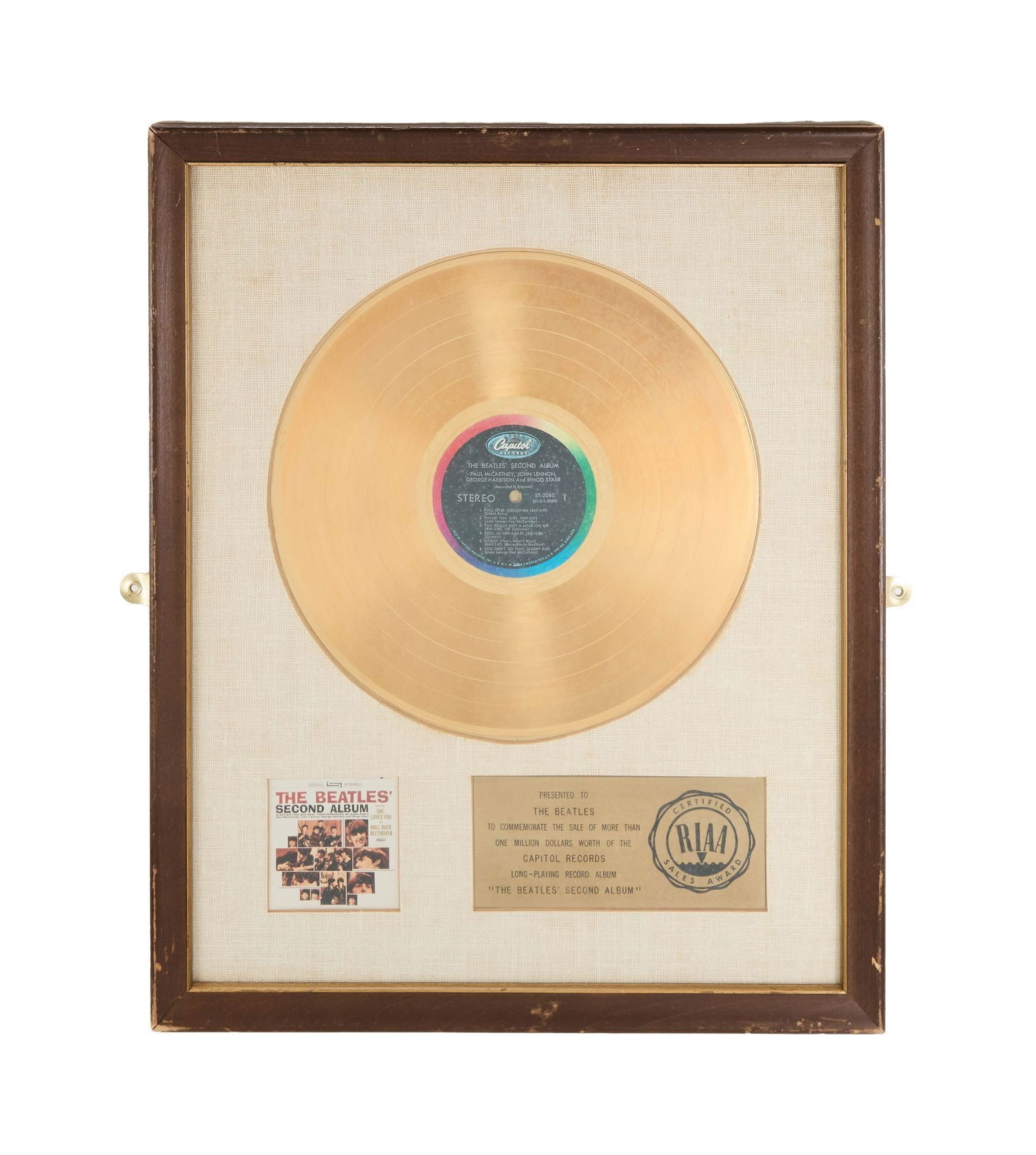 The Julian Lennon Collection | The Beatles "The Beatles' Second Album" RIAA "Gold" Record Award (1 of 3)