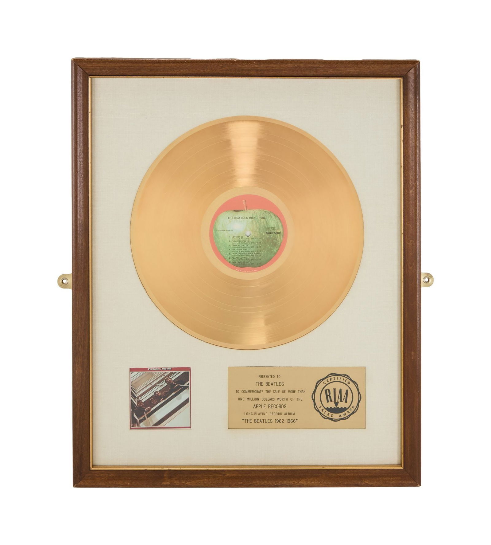 The Julian Lennon Collection | The Beatles "The Beatles 1962-1966" RIAA "Gold" Record Award (1 of 3)