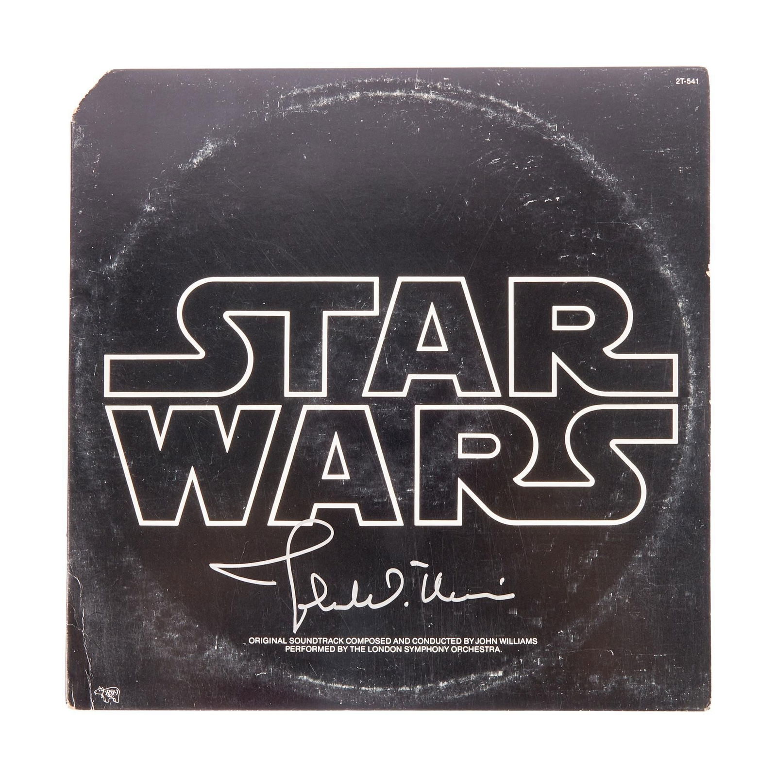Star Wars: A New Hope | John Williams Signed Soundtrack Record Album: A soundtrack record album for the Fantasy Action and Adventure Star Wars: A New Hope signed by composer John Williams. 12.5 x 12.5 inches (overall)
